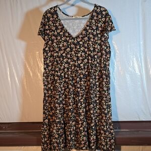 Liberty Love Black Floral Mini Dress